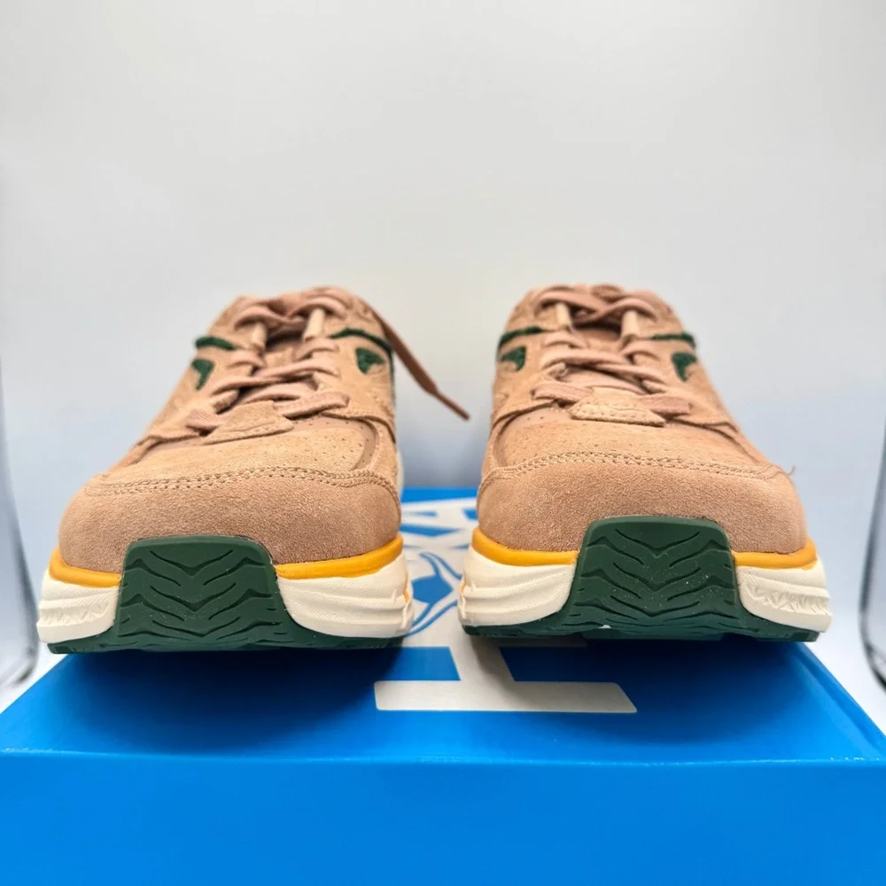 NWT Hoka Clifton L Embroidery UNISEX Shoes Leather Brown Sirrocco Mountain View - Picture 11 of 16